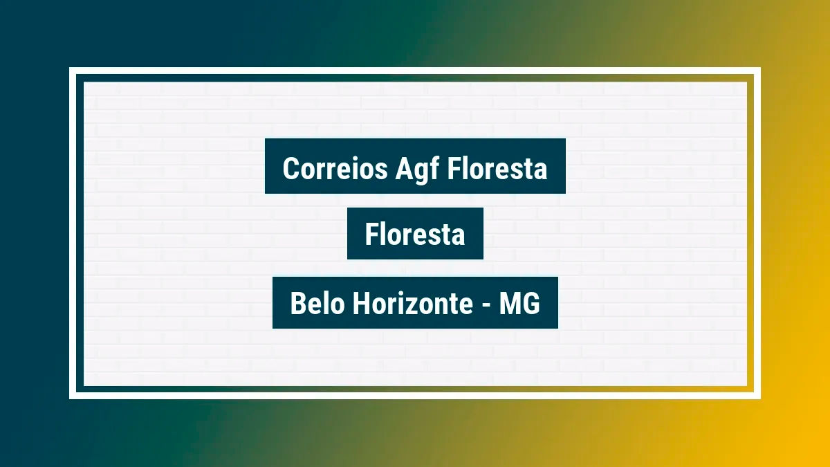 Imagem ilustrativa unidade de agência dos correios agf floresta floresta belo horizonte mg