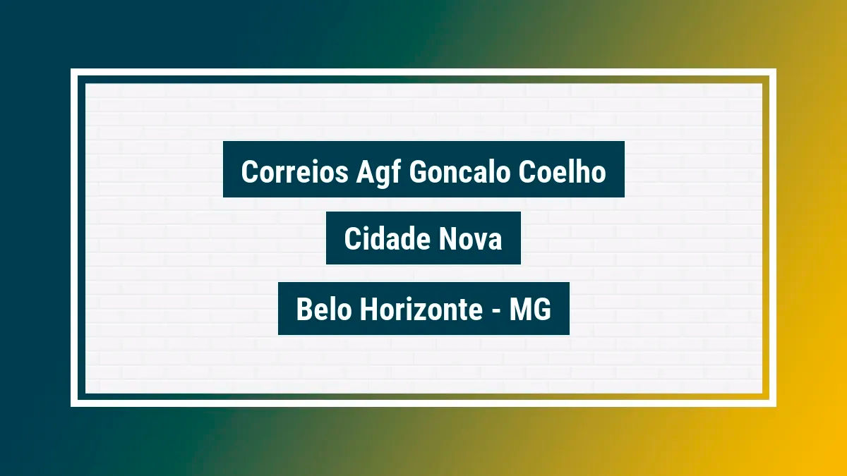 Imagem ilustrativa unidade de agência dos correios agf goncalo coelho cidade nova belo horizonte mg