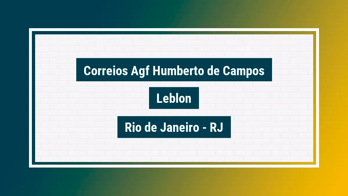 Imagem ilustrativa unidade de agência dos correios agf humberto de campos leblon rio de janeiro rj