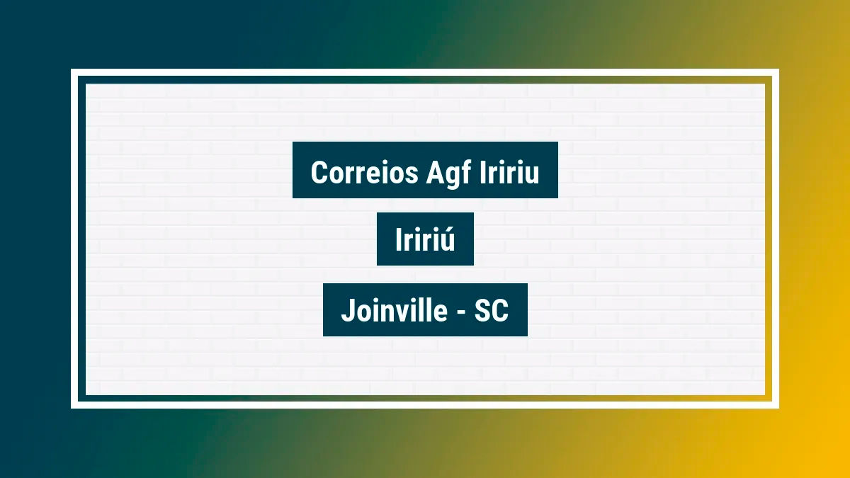 Imagem ilustrativa unidade de agência dos correios agf iririu iririú joinville sc