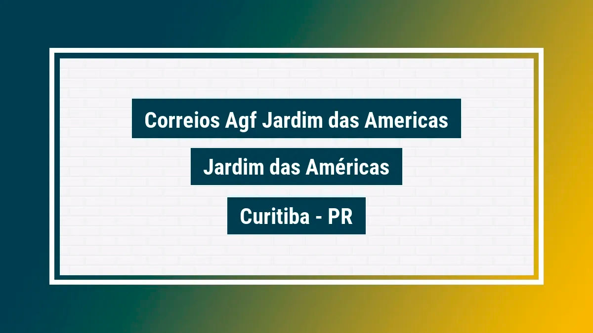 Imagem ilustrativa unidade de agência dos correios agf jardim das americas jardim das américas curitiba pr