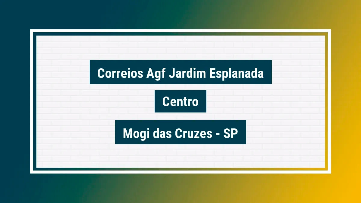 Imagem ilustrativa unidade de agência dos correios agf jardim esplanada centro mogi das cruzes sp