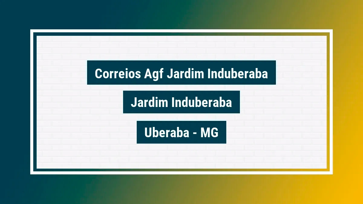 Imagem ilustrativa unidade de agência dos correios agf jardim induberaba jardim induberaba uberaba mg