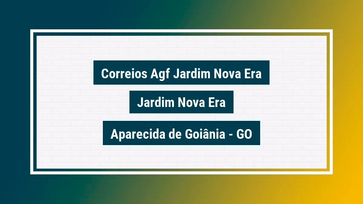 Imagem ilustrativa unidade de agência dos correios agf jardim nova era jardim nova era aparecida de goiânia go