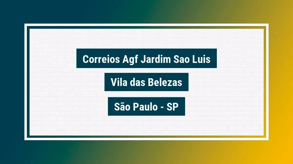 Imagem ilustrativa unidade de agência dos correios agf jardim sao luis vila das belezas são paulo sp