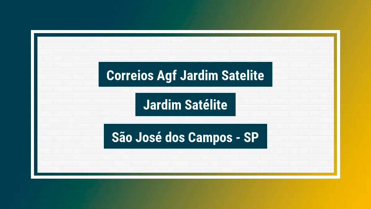 Imagem ilustrativa unidade de agência dos correios agf jardim satelite jardim satélite são josé dos campos sp