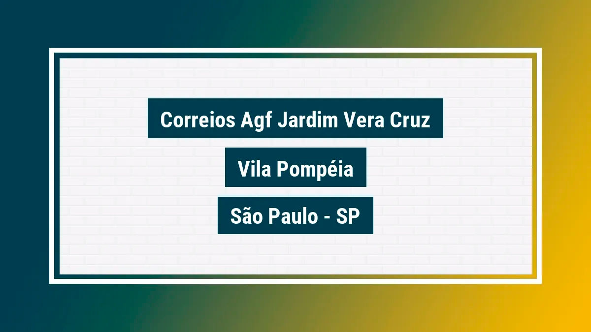 Imagem ilustrativa unidade de agência dos correios agf jardim vera cruz vila pompéia são paulo sp