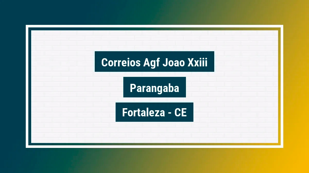 Imagem ilustrativa unidade de agência dos correios agf joao xxiii parangaba fortaleza ce