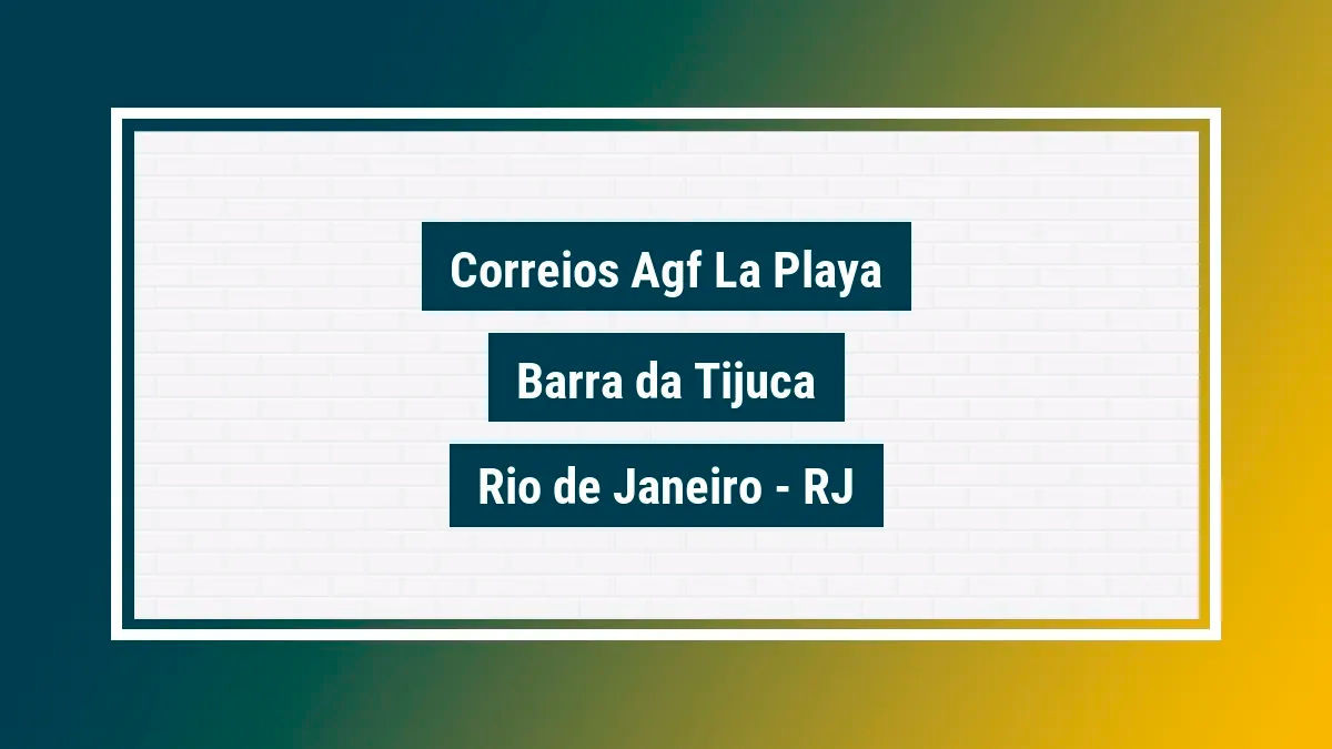 Imagem ilustrativa unidade de agência dos correios agf la playa barra da tijuca rio de janeiro rj