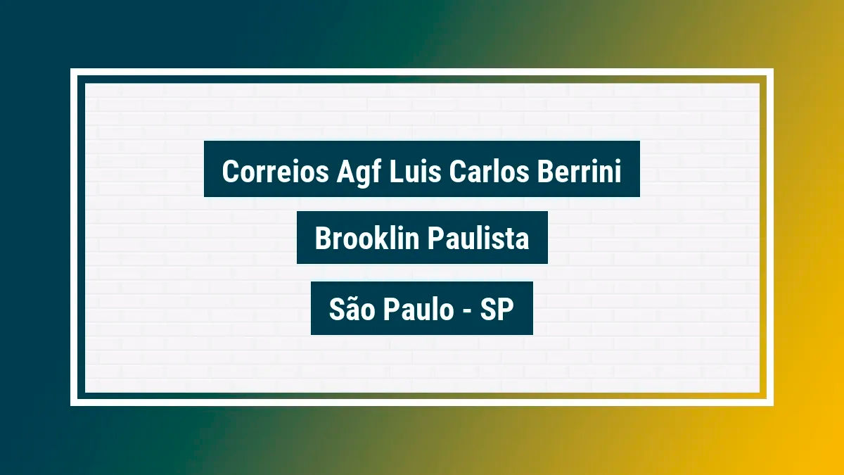 Imagem ilustrativa unidade de agência dos correios agf luis carlos berrini brooklin paulista são paulo sp