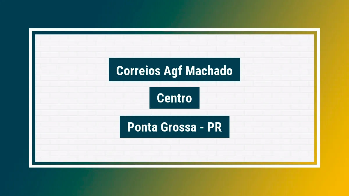 Imagem ilustrativa unidade de agência dos correios agf machado centro ponta grossa pr