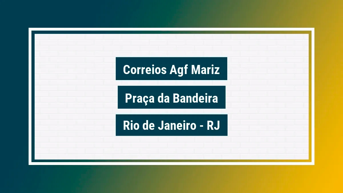 Imagem ilustrativa unidade de agência dos correios agf mariz praça da bandeira rio de janeiro rj