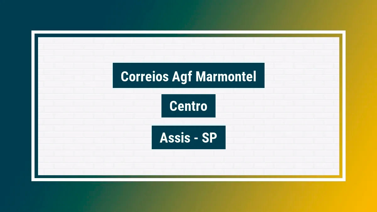 Imagem ilustrativa unidade de agência dos correios agf marmontel centro assis sp