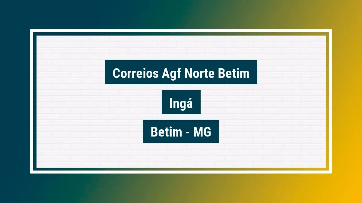 Imagem ilustrativa unidade de agência dos correios agf norte betim ingá betim mg
