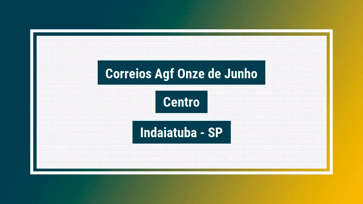 Imagem ilustrativa unidade de agência dos correios agf onze de junho centro indaiatuba sp