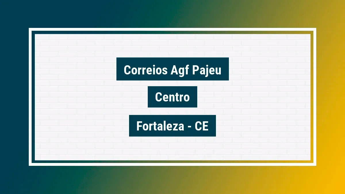 Imagem ilustrativa unidade de agência dos correios agf pajeu centro fortaleza ce