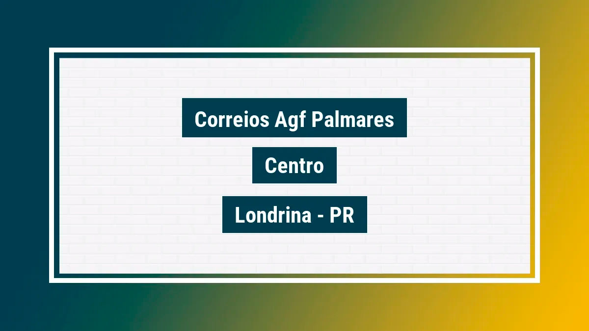 Imagem ilustrativa unidade de agência dos correios agf palmares centro londrina pr