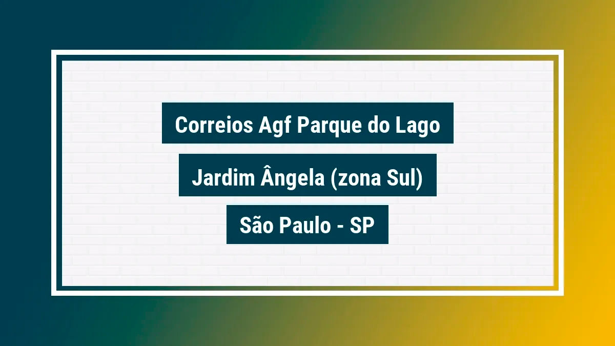 Imagem ilustrativa unidade de agência dos correios agf parque do lago jardim ângela (zona sul) são paulo sp