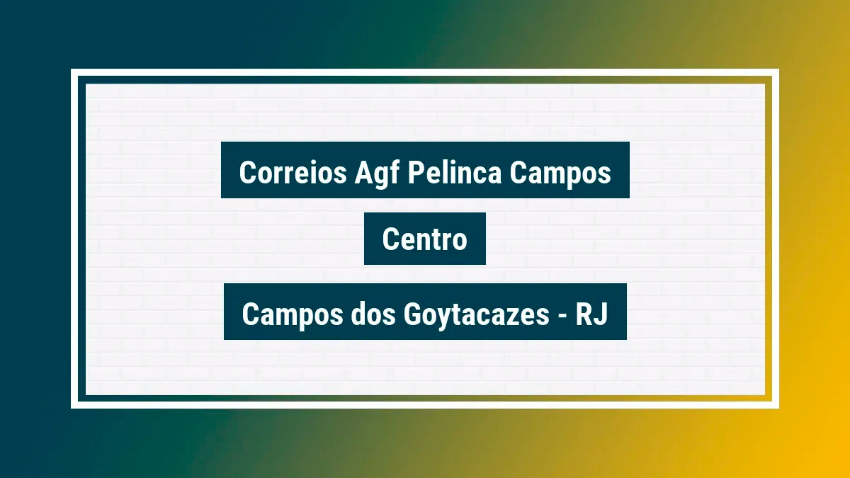 Imagem ilustrativa unidade de agência dos correios agf pelinca campos centro campos dos goytacazes rj