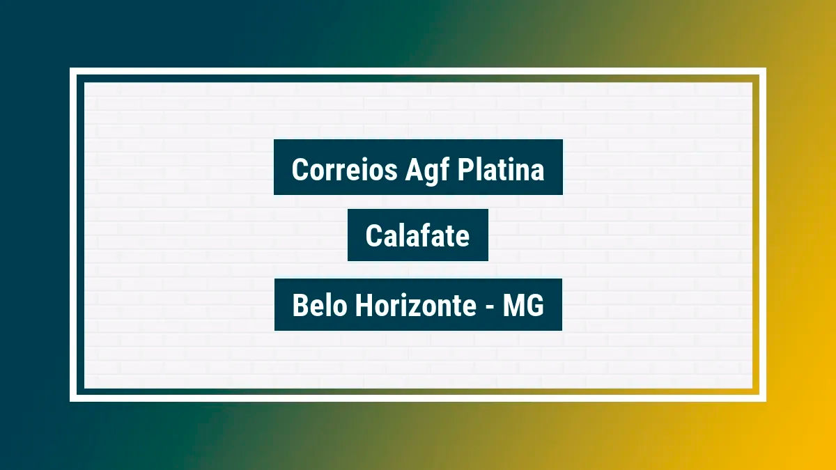 Imagem ilustrativa unidade de agência dos correios agf platina calafate belo horizonte mg