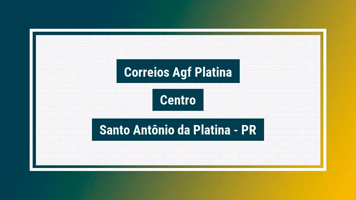 Imagem ilustrativa unidade de agência dos correios agf platina centro santo antônio da platina pr