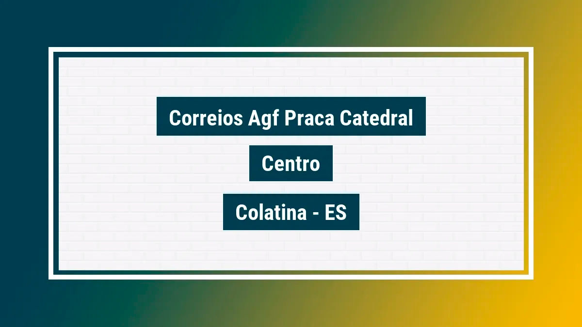 Imagem ilustrativa unidade de agência dos correios agf praca catedral centro colatina es