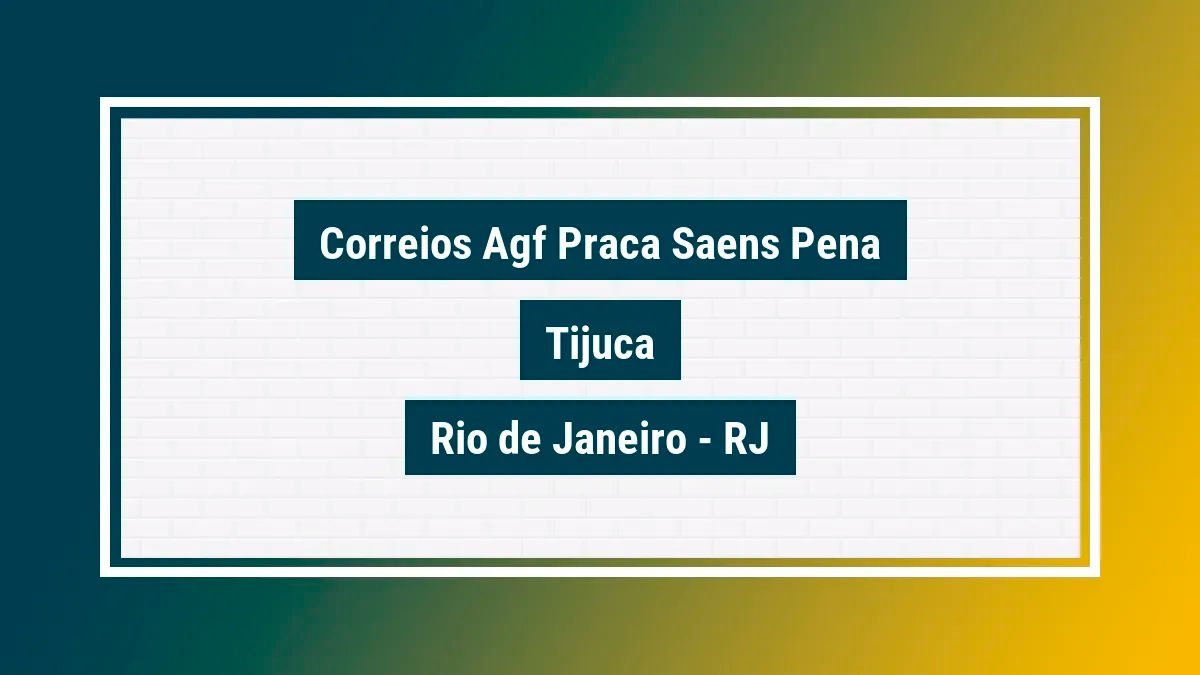 Imagem ilustrativa unidade de agência dos correios agf praca saens pena tijuca rio de janeiro rj