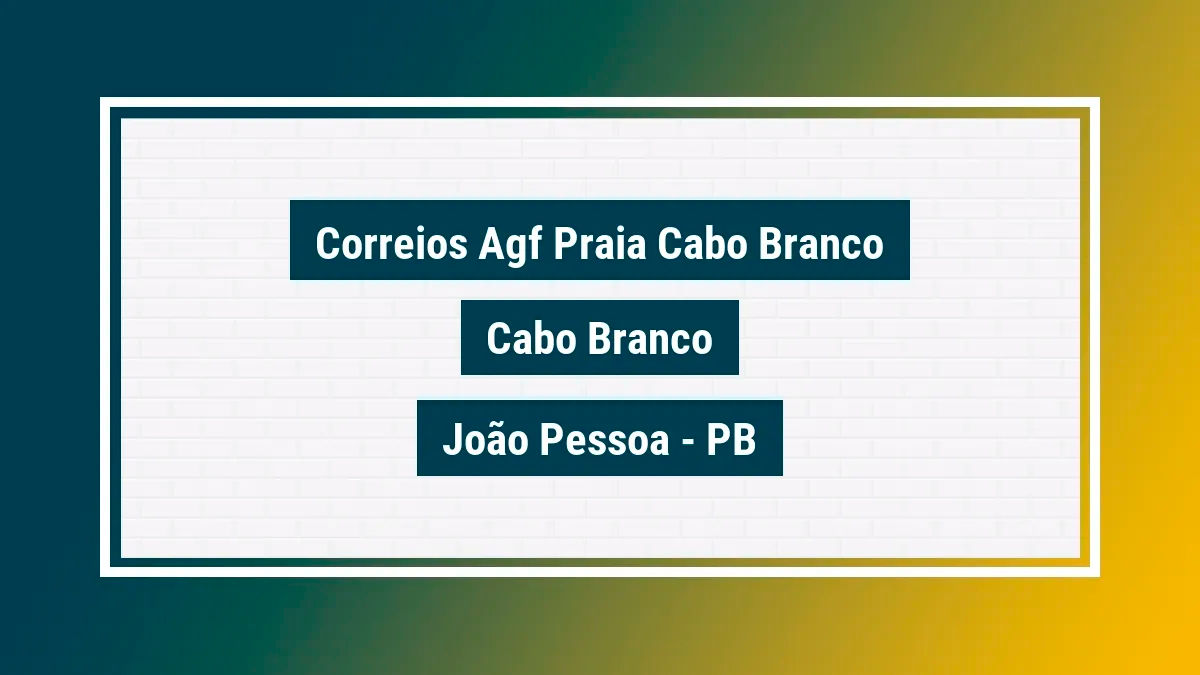 Imagem ilustrativa unidade de agência dos correios agf praia cabo branco cabo branco joão pessoa pb