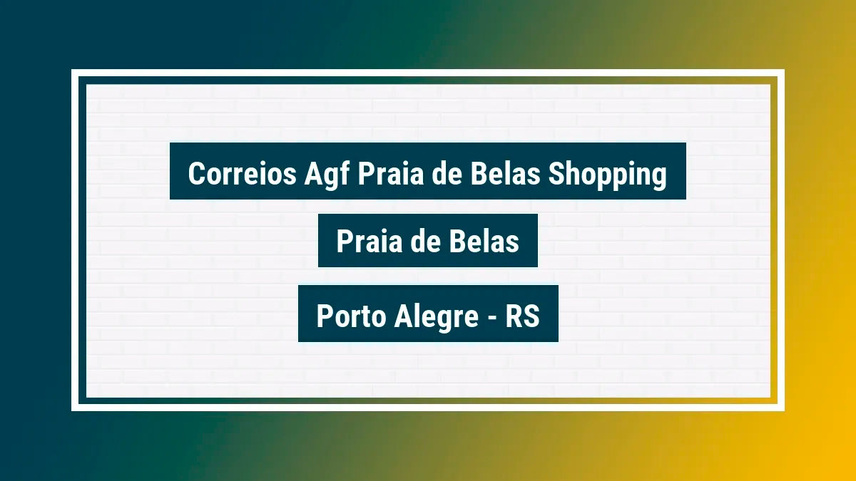 Imagem ilustrativa unidade de agência dos correios agf praia de belas shopping praia de belas porto alegre rs