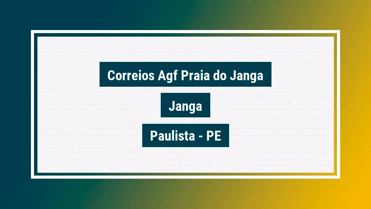 Imagem ilustrativa unidade de agência dos correios agf praia do janga janga paulista pe