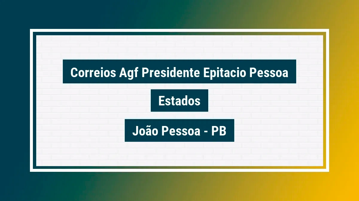 Imagem ilustrativa unidade de agência dos correios agf presidente epitacio pessoa estados joão pessoa pb