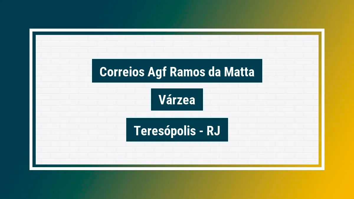 Imagem ilustrativa unidade de agência dos correios agf ramos da matta várzea teresópolis rj