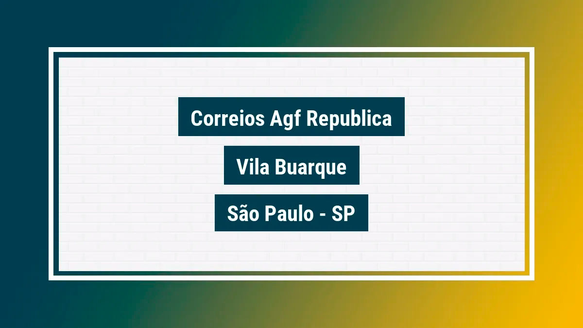 Imagem ilustrativa unidade de agência dos correios agf republica vila buarque são paulo sp