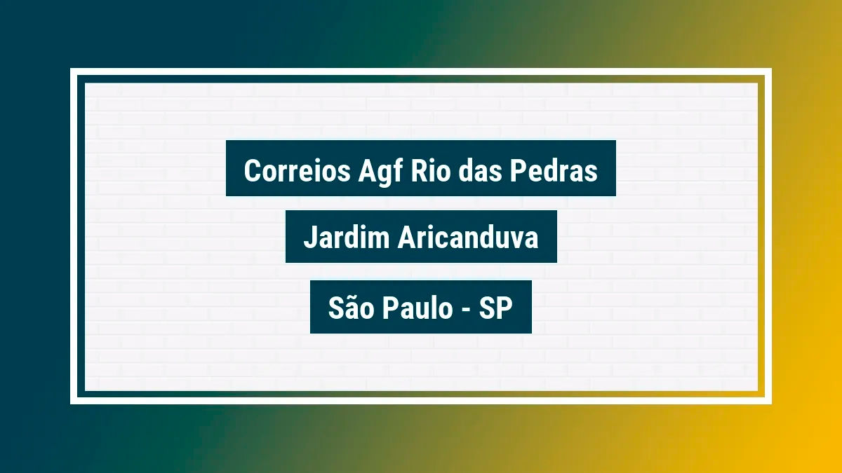 Imagem ilustrativa unidade de agência dos correios agf rio das pedras jardim aricanduva são paulo sp