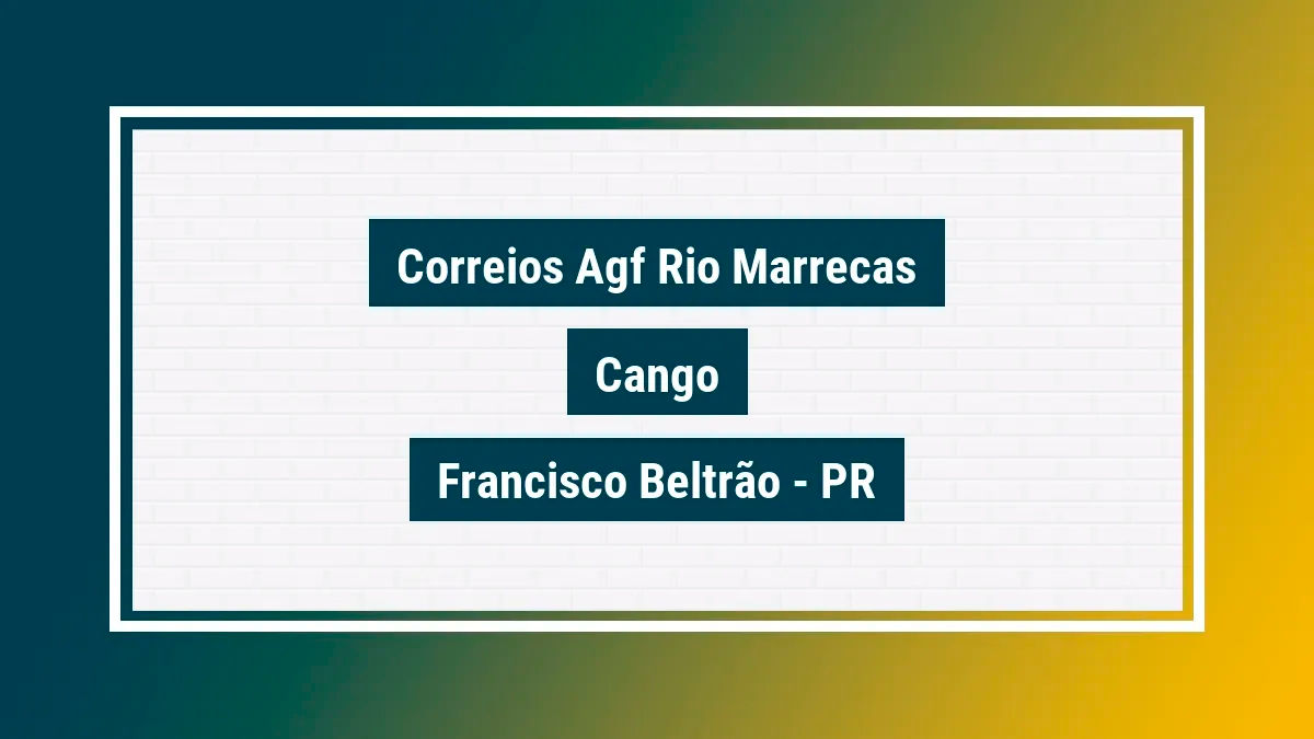 Imagem ilustrativa unidade de agência dos correios agf rio marrecas cango francisco beltrão pr
