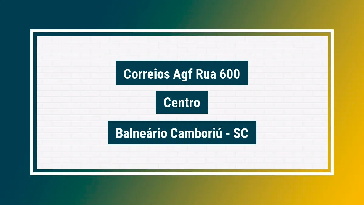 Imagem ilustrativa unidade de agência dos correios agf rua 600 centro balneário camboriú sc