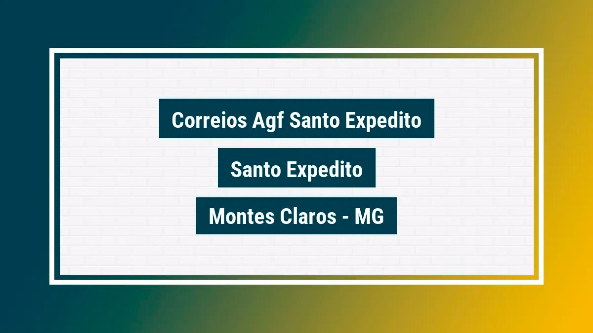 Imagem ilustrativa unidade de agência dos correios agf santo expedito santo expedito montes claros mg