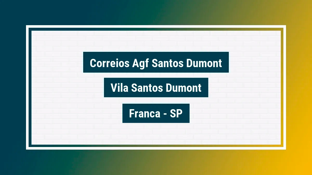 Imagem ilustrativa unidade de agência dos correios agf santos dumont vila santos dumont franca sp