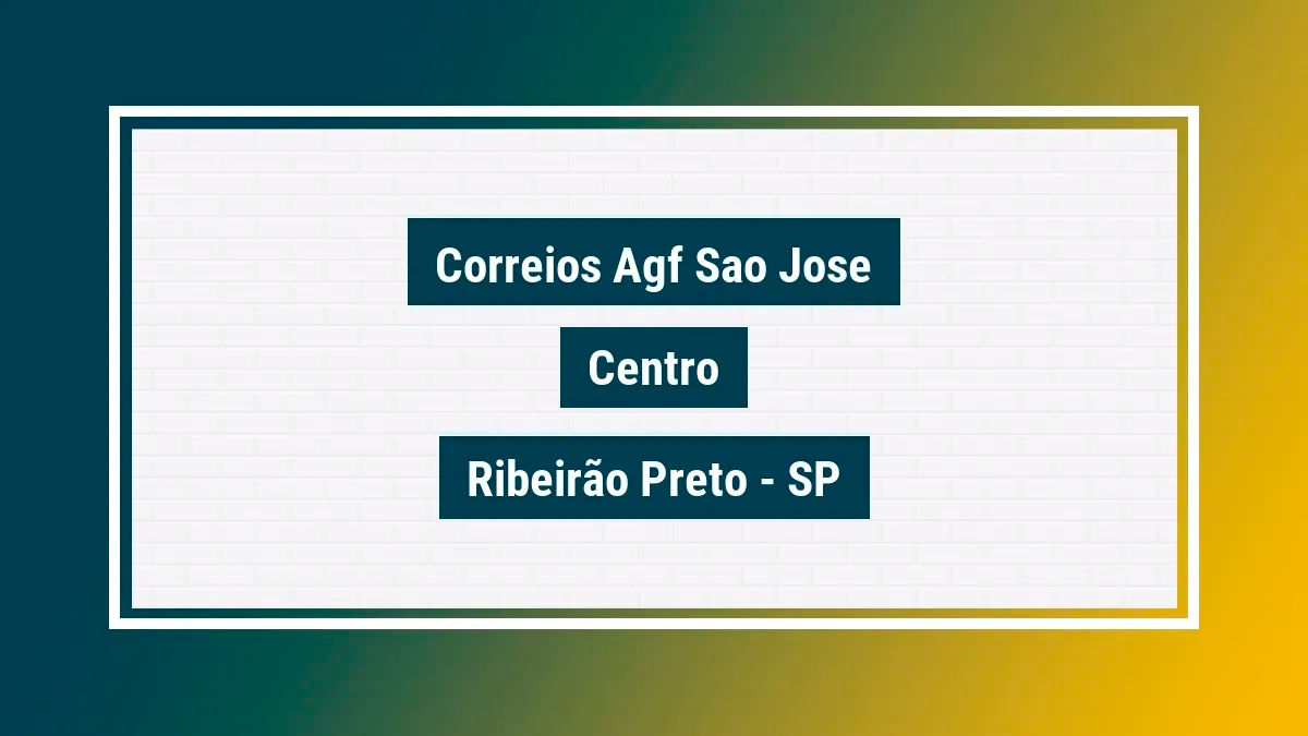 Imagem ilustrativa unidade de agência dos correios agf sao jose centro ribeirão preto sp
