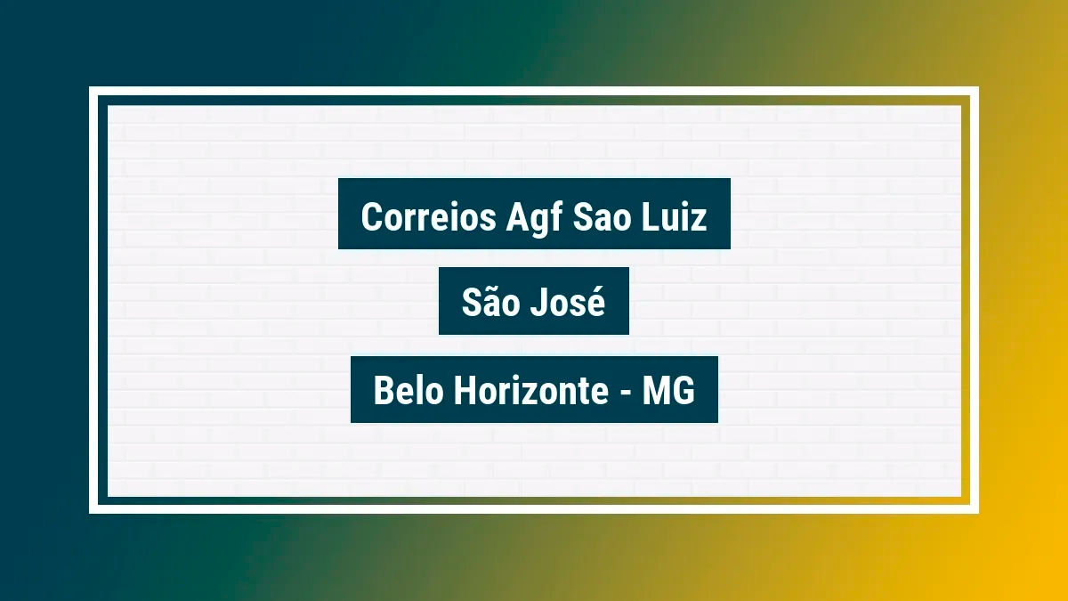Imagem ilustrativa unidade de agência dos correios agf sao luiz são josé belo horizonte mg
