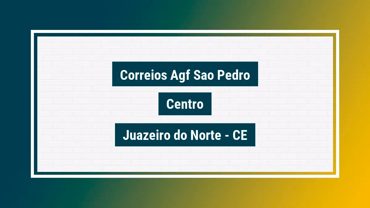 Imagem ilustrativa unidade de agência dos correios agf sao pedro centro juazeiro do norte ce