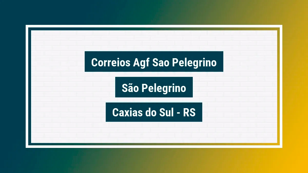 Imagem ilustrativa unidade de agência dos correios agf sao pelegrino são pelegrino caxias do sul rs