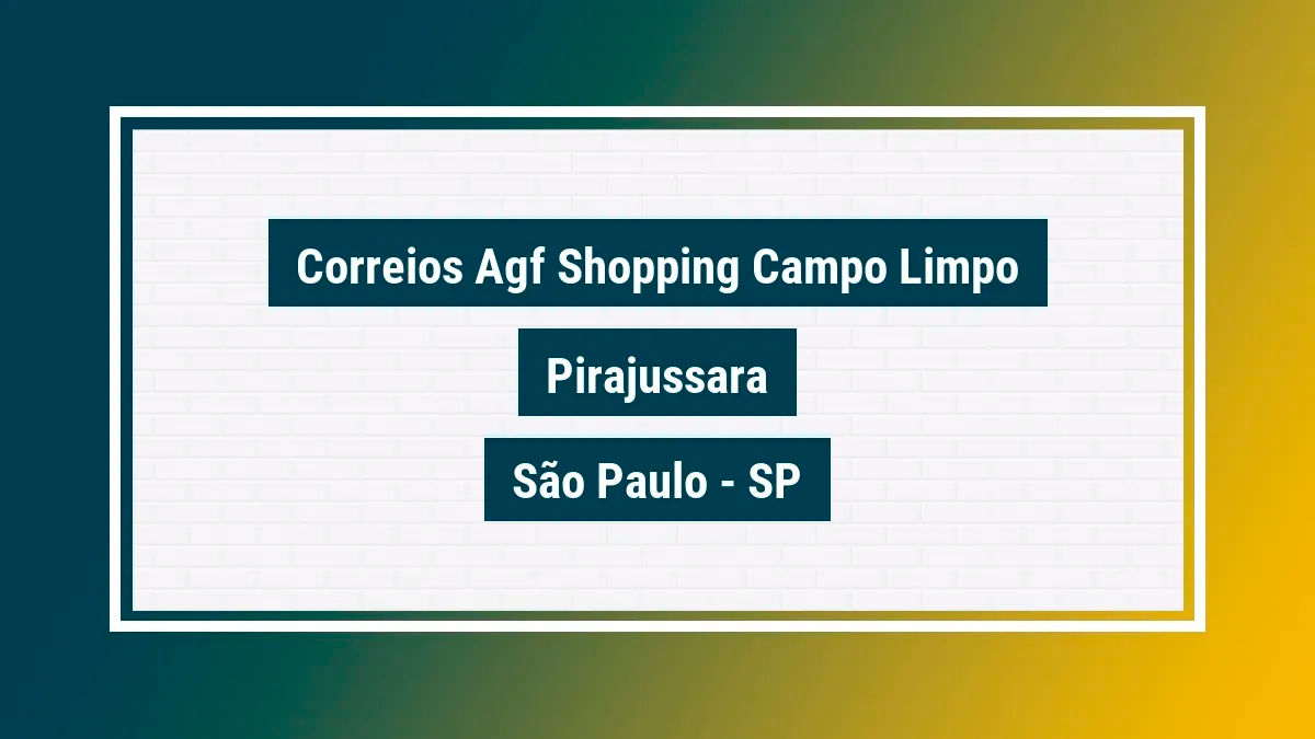 Imagem ilustrativa unidade de agência dos correios agf shopping campo limpo pirajussara são paulo sp