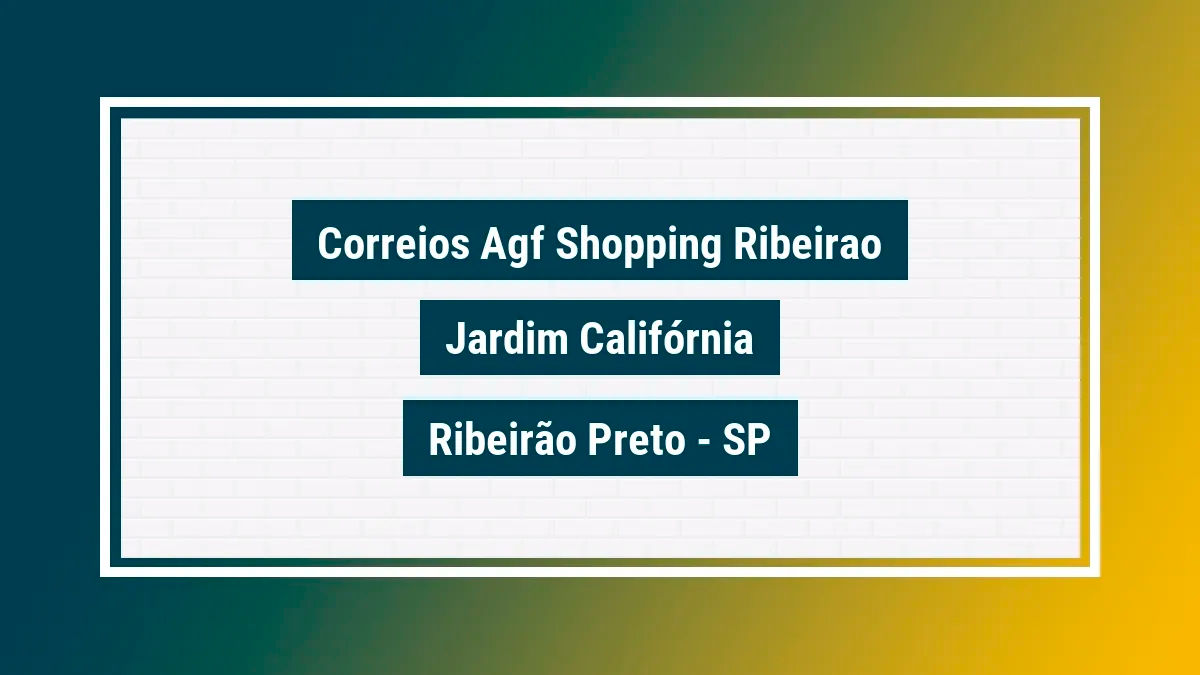 Imagem ilustrativa unidade de agência dos correios agf shopping ribeirao jardim califórnia ribeirão preto sp