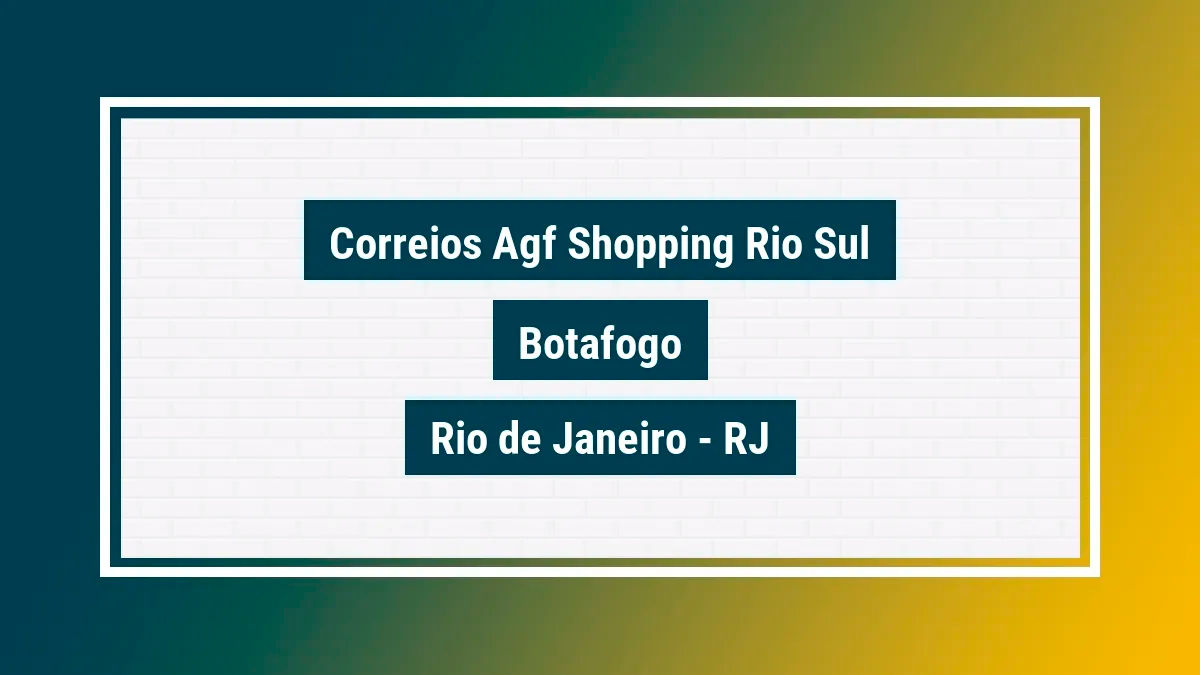 Imagem ilustrativa unidade de agência dos correios agf shopping rio sul botafogo rio de janeiro rj