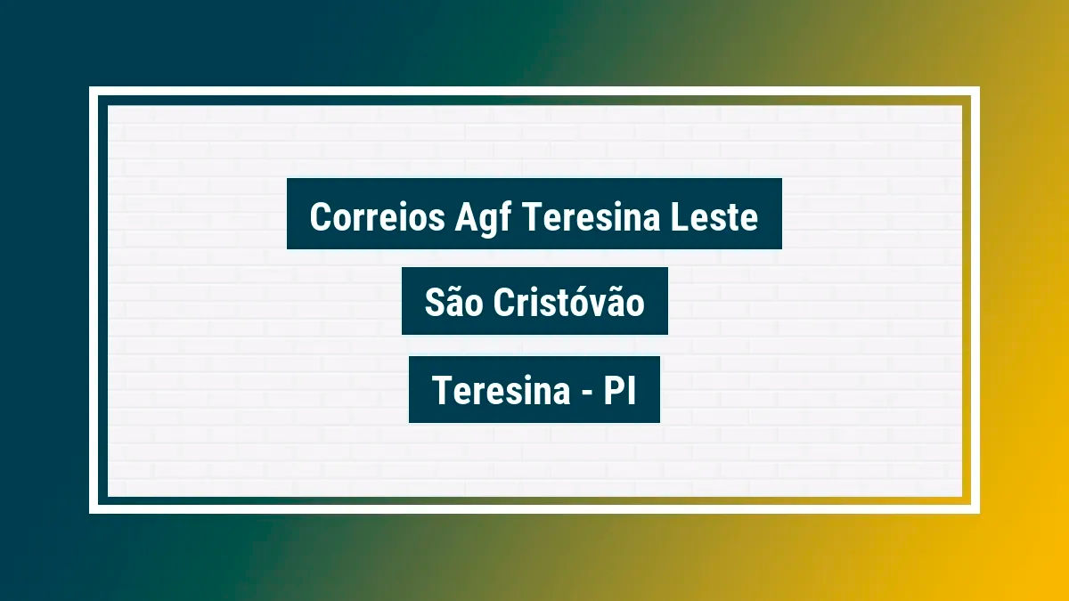 Imagem ilustrativa unidade de agência dos correios agf teresina leste são cristóvão teresina pi