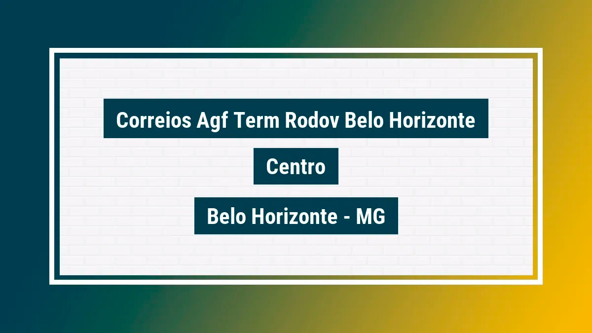 Imagem ilustrativa unidade de agência dos correios agf term rodov belo horizonte centro belo horizonte mg