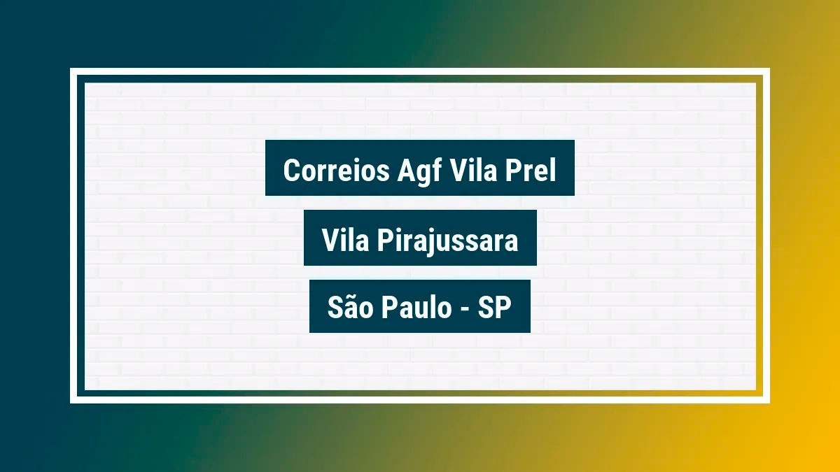Imagem ilustrativa unidade de agência dos correios agf vila prel vila pirajussara são paulo sp