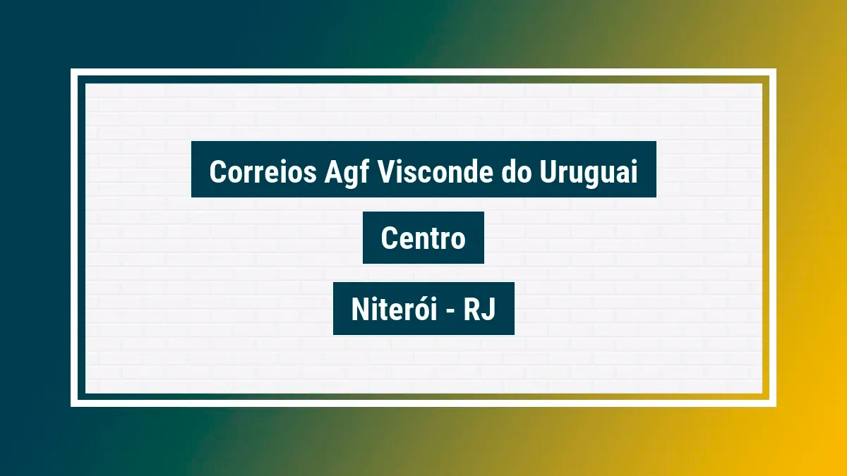 Imagem ilustrativa unidade de agência dos correios agf visconde do uruguai centro niterói rj