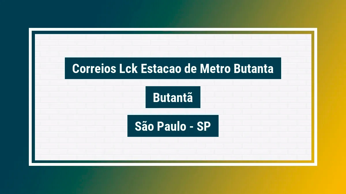 Imagem ilustrativa unidade de agência dos correios lck estacao de metro butanta butantã são paulo sp